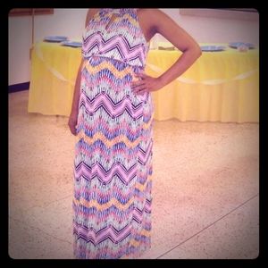 Striped maturity dress